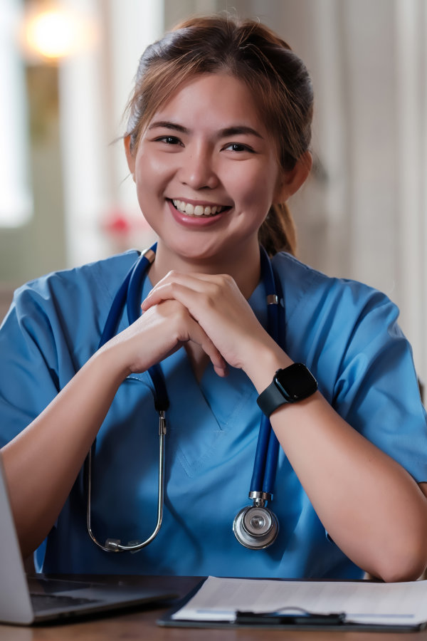 woman smiling