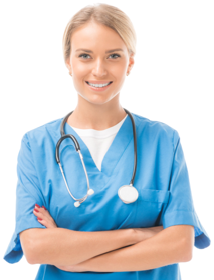 female nurse smiling
